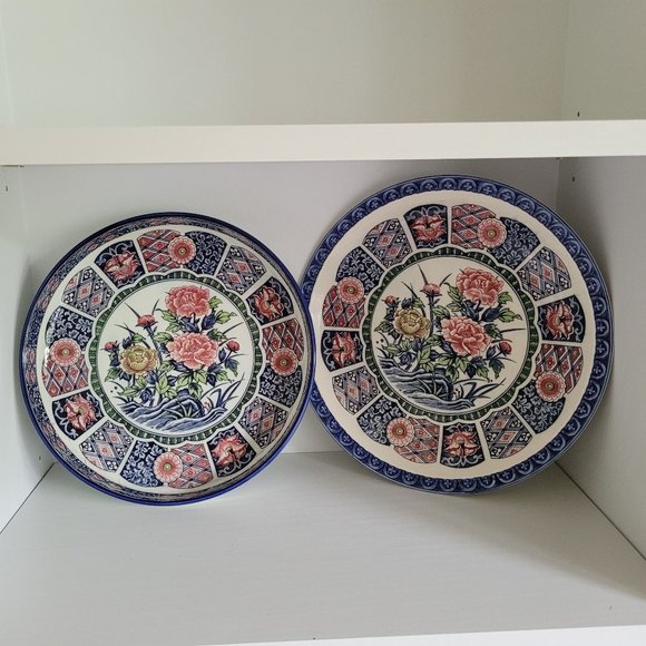 Vintage Made in Japan Shirokiya Floral Platters - Picture 2 of 12